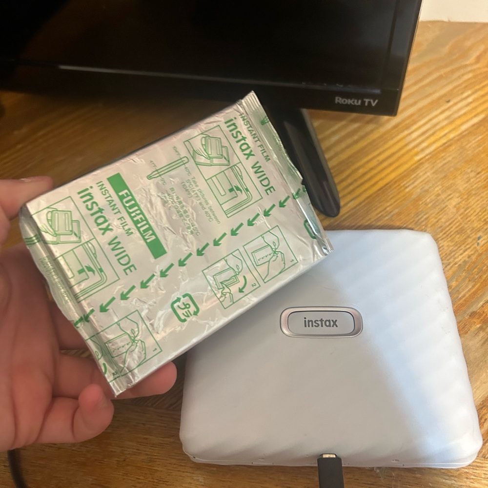 Fujifilm Instax White Printer with Film Pack